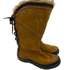 The North Face Janey Waterproof Suede Leather Lace Up Insulated Boots Womens 5.5